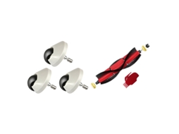 3 peças rodízios roda dianteira para xiaomi 1s 1c 2 roborock s5 s50 s6 s60 s5max s6maxv & 1 conjunto de escovas principais destacáveis