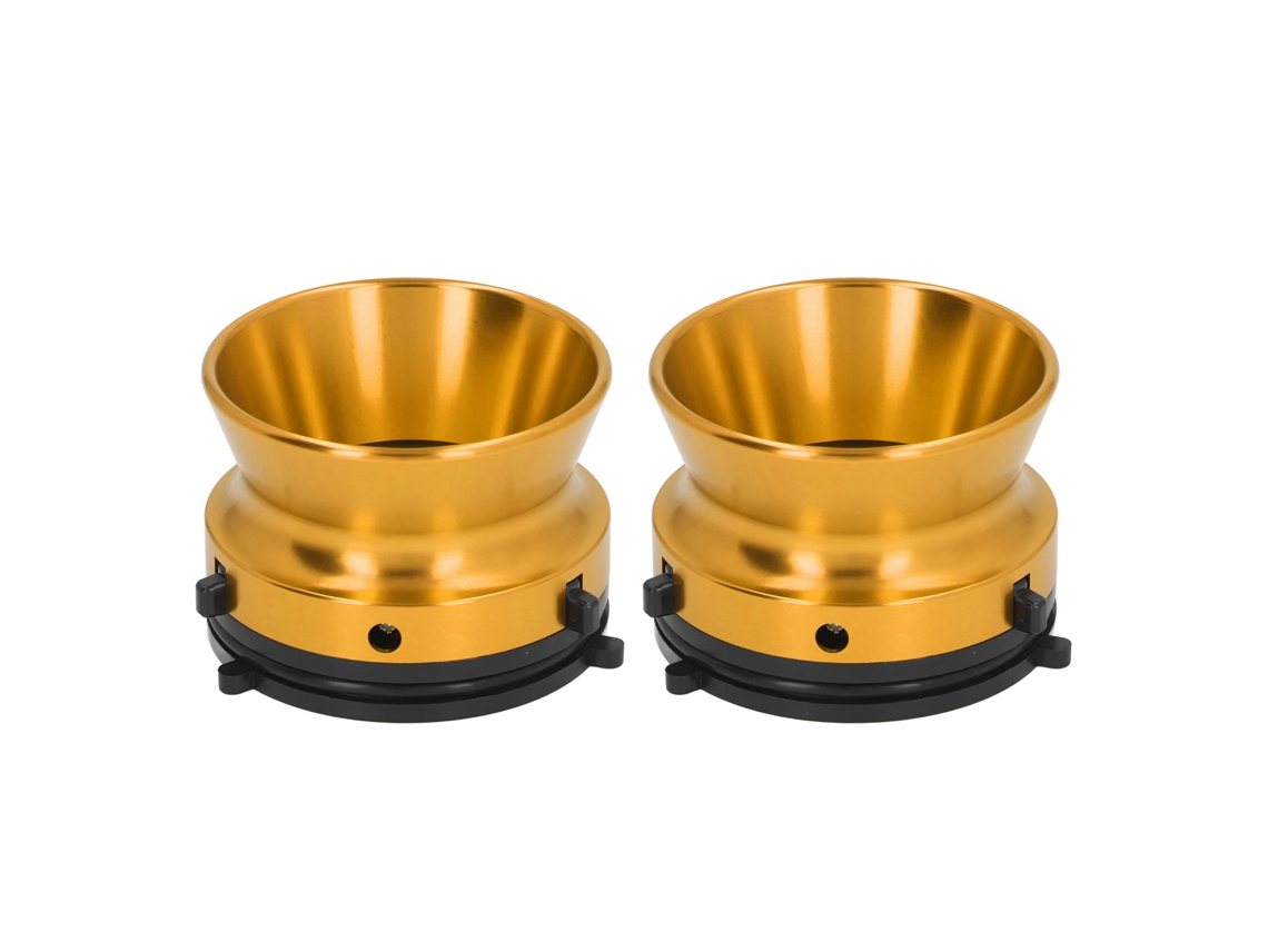 1 Par De Adaptadores Nab Hub De Alumínio Polido Abertura 10 Polegadas Para Studer Revox Akai Teac Ouro