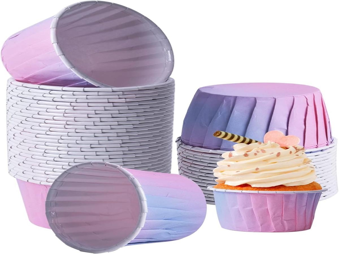Formas para muffins e cupcakes Lurelia, pacote com 100 unidades.