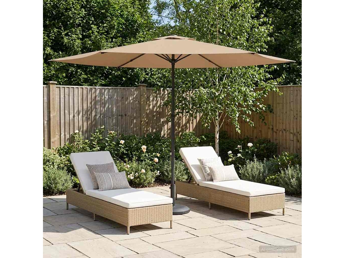 Vidaxl Guarda-sol De Jardim 300 X 300 Cm Poliéster Retangular