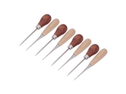 8 Peças De Punção De Couro Com Cabo De Madeira Ergonômico Aço Inoxidável Ferramenta Multifuncional Para Sapatos Diy