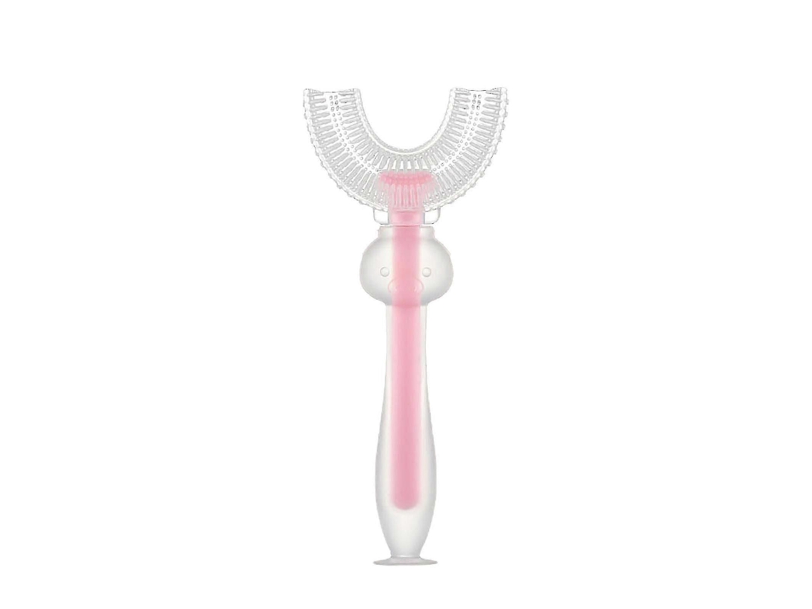 Copo de Sucção em Forma U Escova Dentes para Crianças Líquido Silicone Limpadores GOKOCO