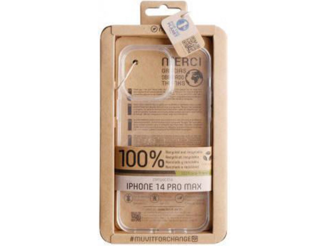 Capa para iPhone 14 Pro Max MUVIT MFC Recycletek Transparente