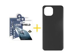 Conjunto 2 x Película de Câmara e Capa ACCETEL Apple iPhone 14 Silicone Liso Preto