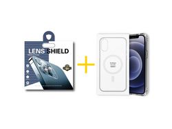 Conjunto 1 x Película de Câmara + Capa skyhe Apple iPhone 14 Pro Compatível com Magsafe Magnetic Transparente Clear