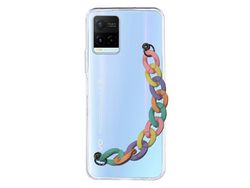 Capa Cristal com suporte rainbow para Vivo Y33s