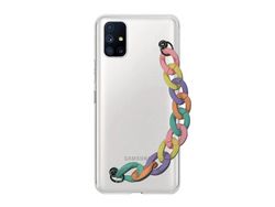 Capa cristal com suporte rainbow para Samsung Galaxy M51