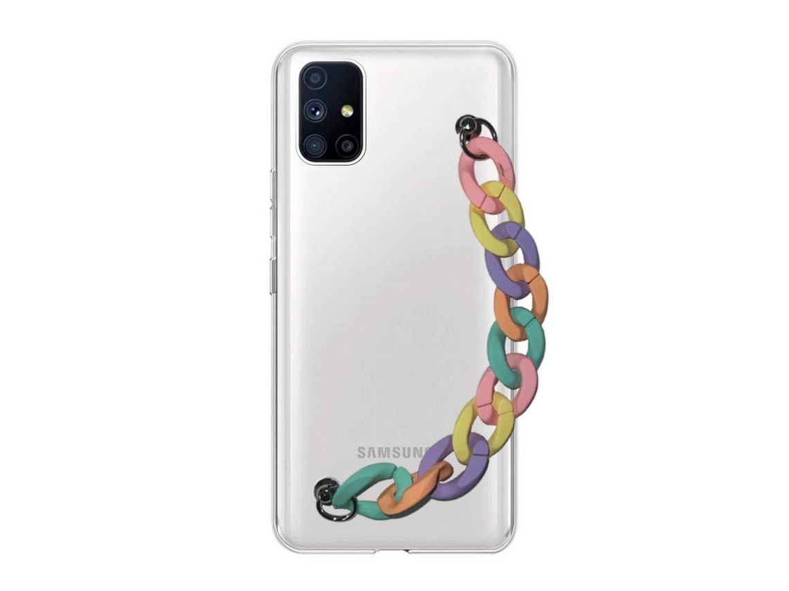 Capa cristal com suporte rainbow para Samsung Galaxy M51
