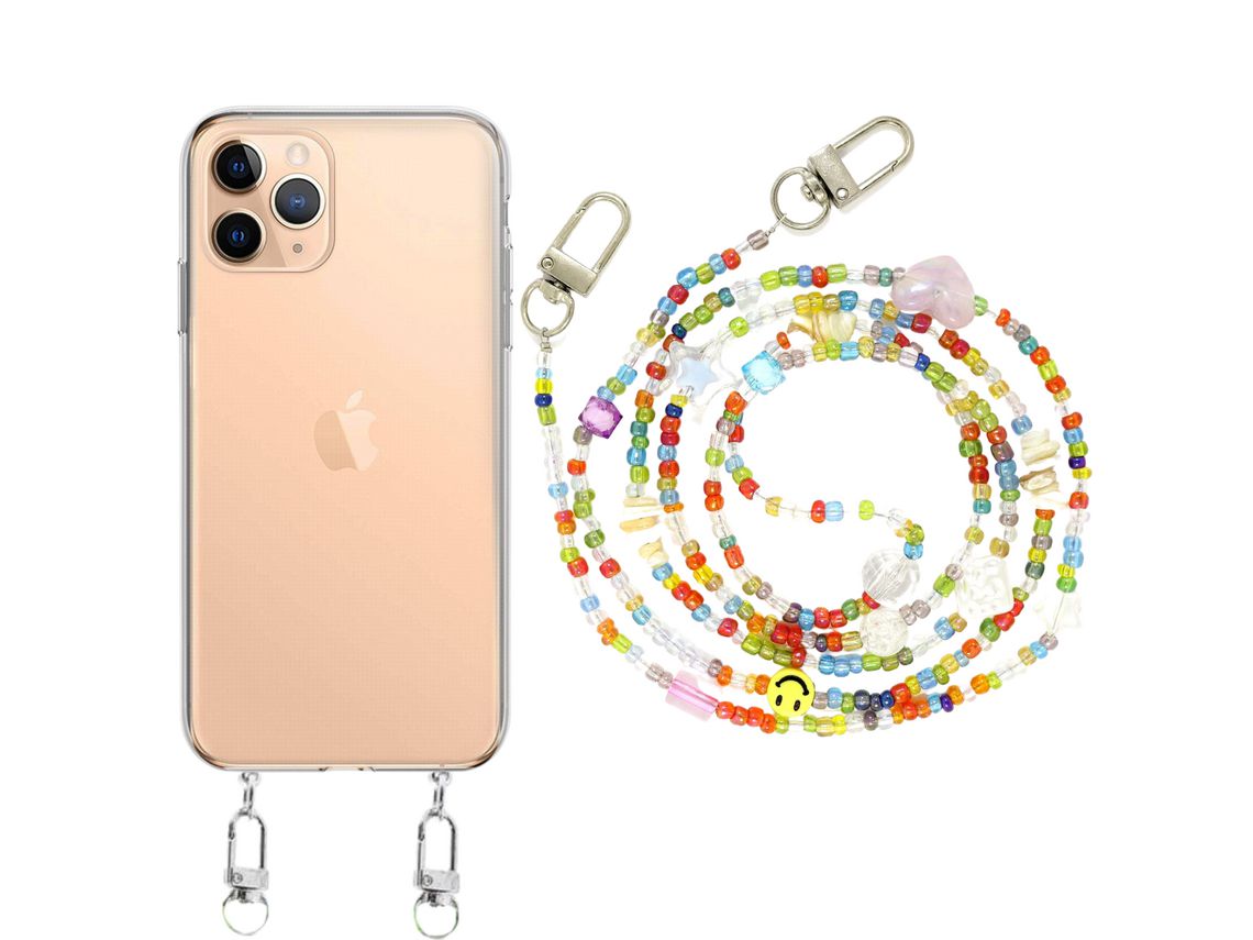 Capa Cristal com fio Missanga ocean para iPhone 13 Pro