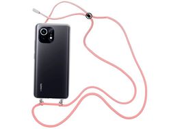 Capa Cristal com fio cordão castanho para Xiaomi Mi 11 Lite
