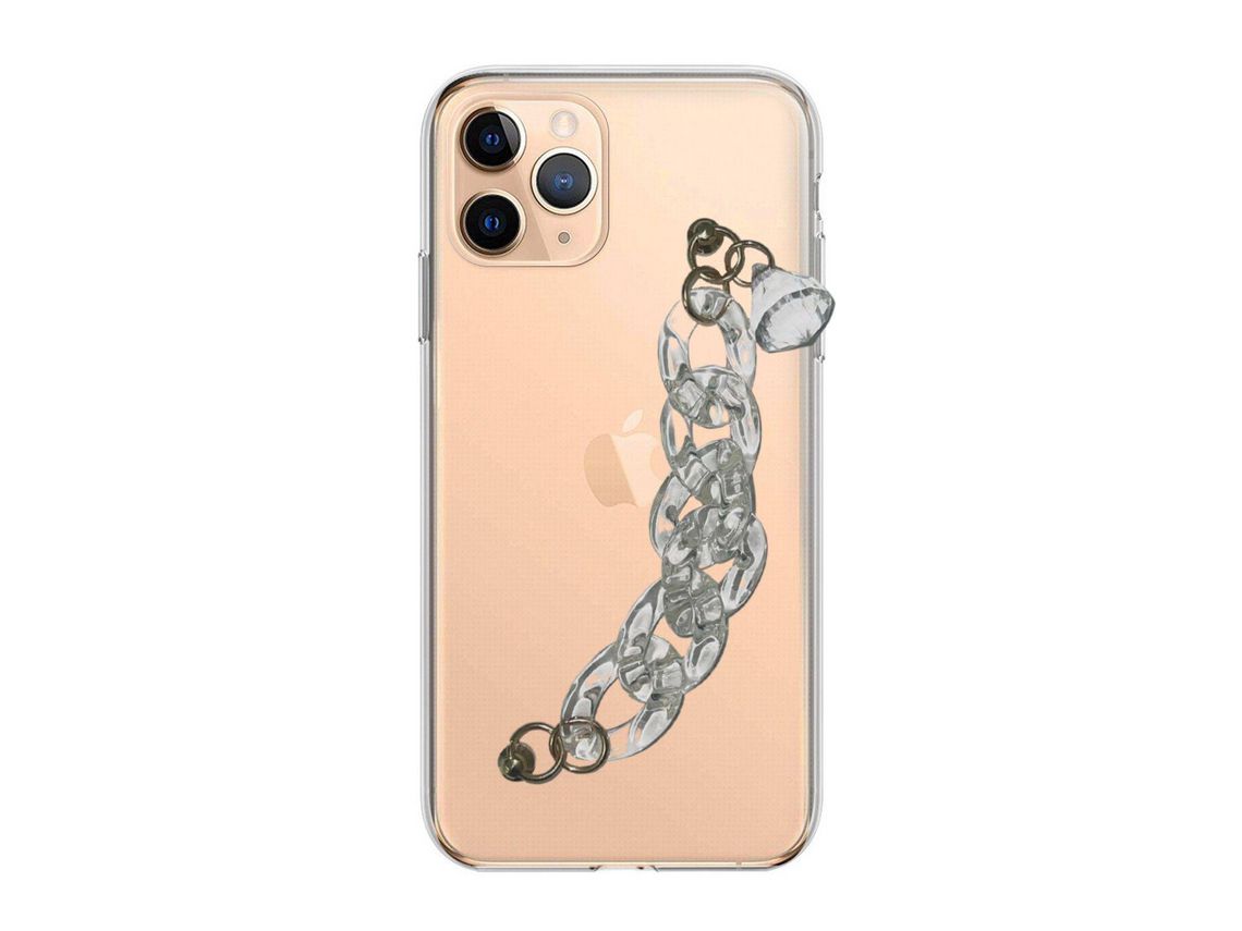 Capa Cristal com suporte diamante para iPhone 14 Pro Max