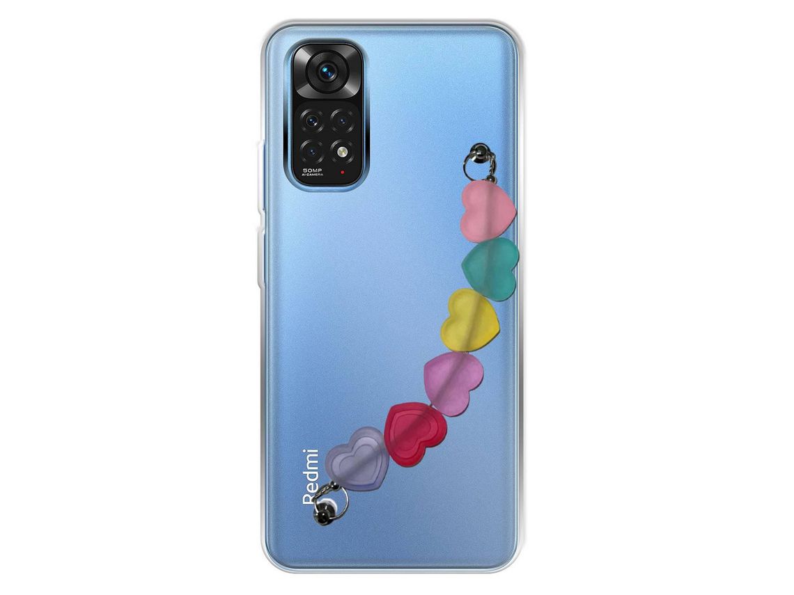 Capa Cristal com suporte corações para Xiaomi Poco M4 Pro