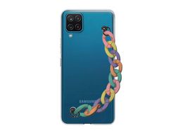 Capa cristal com suporte rainbow para Samsung Galaxy M12
