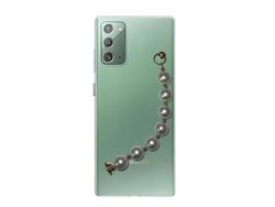 Capa cristal com suporte pérola para Samsung Galaxy Note 20