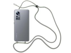 Capa Cristal com fio cordão cinza para Xiaomi 12s
