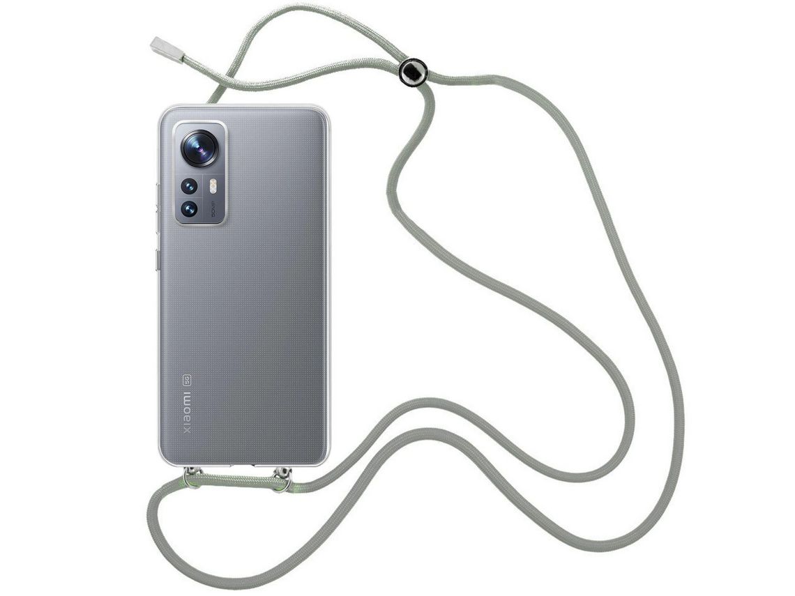 Capa Cristal com fio cordão cinza para Xiaomi 12s