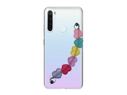 Capa Cristal com suporte corações para Xiaomi Redmi Note 8T