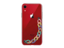 Capa cristal com suporte rainbow para iPhone XR