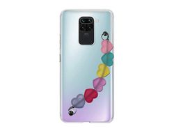 Capa cristal com suporte corações para Xiaomi Redmi Note 9
