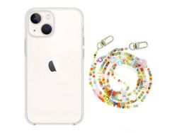 Capa cristal com fio miçanga ocean para iPhone 13