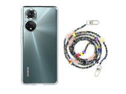 Capa cristal com fio miçanga smile para Honor 50