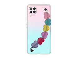 Capa cristal com suporte corações para Huawei Nova 6 SE