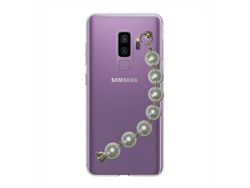Capa cristal com suporte pérola para Samsung Galaxy S9 Plus