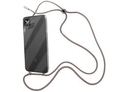 Capa Cristal com fio cordão castanho para Google Pixel 5