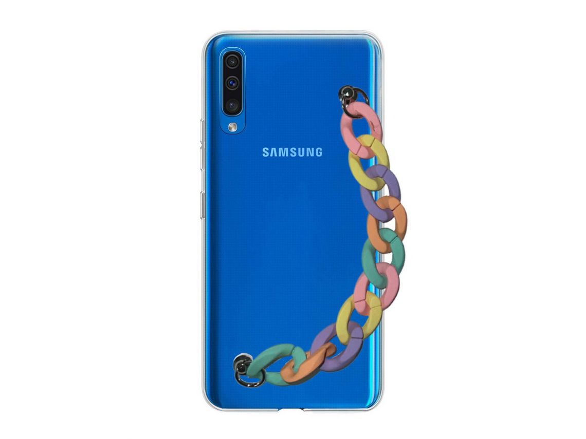 Capa Cristal com suporte rainbow para Samsung Galaxy A50
