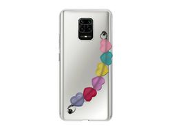 Capa cristal com suporte corações para Xiaomi Redmi Note 9s