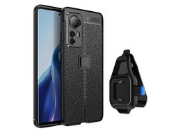 Capa Rugged Leather com suporte à cintura Xiaomi 12s Preto