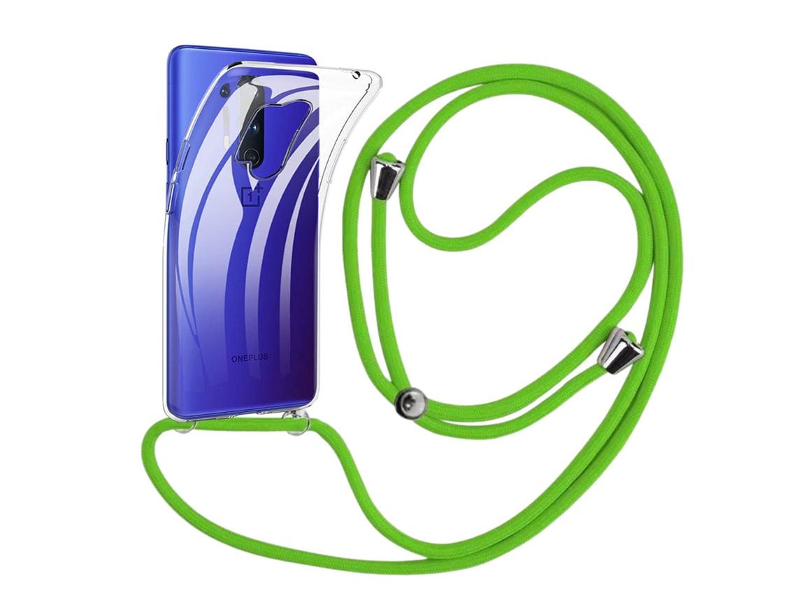 Capa cristal com fio cordão verde para Oneplus 8 Pro
