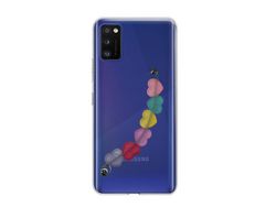 Capa Cristal com suporte corações para Samsung Galaxy A41