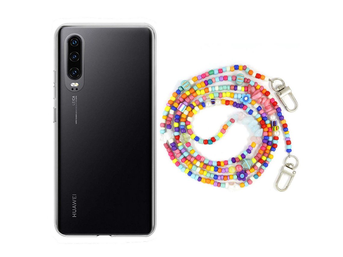 Capa Cristal com fio Missanga colorful para Huawei P30