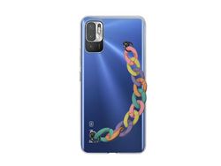 Capa Cristal com suporte rainbow para Xiaomi Redmi Note 10 5G