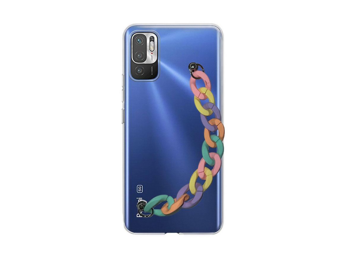 Capa Cristal com suporte rainbow para Xiaomi Redmi Note 10 5G