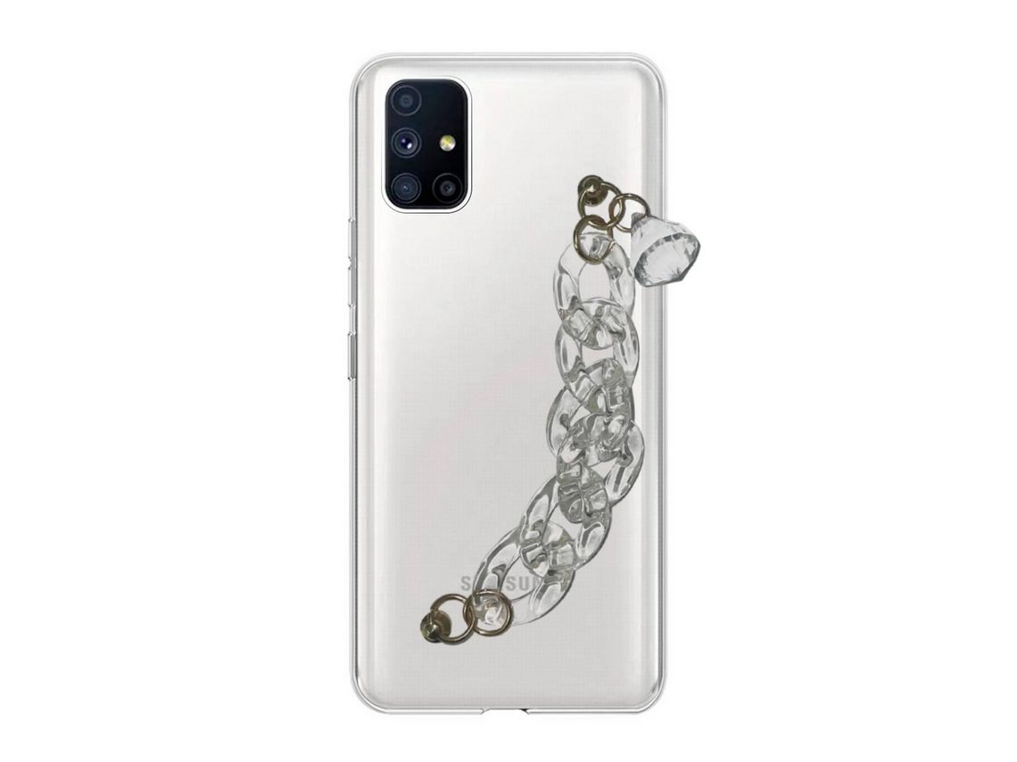 Capa Cristal com suporte diamante para Samsung Galaxy M51