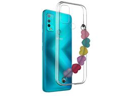 Capa Cristal com suporte corações para Wiko U30