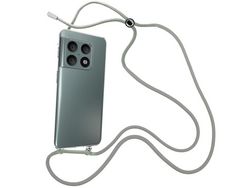 Capa Cristal com fio cordão cinza para Oneplus 10 Pro