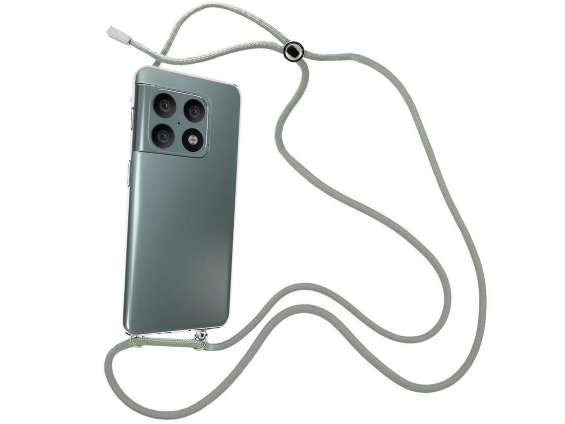 Capa Cristal com fio cordão cinza para Oneplus 10 Pro