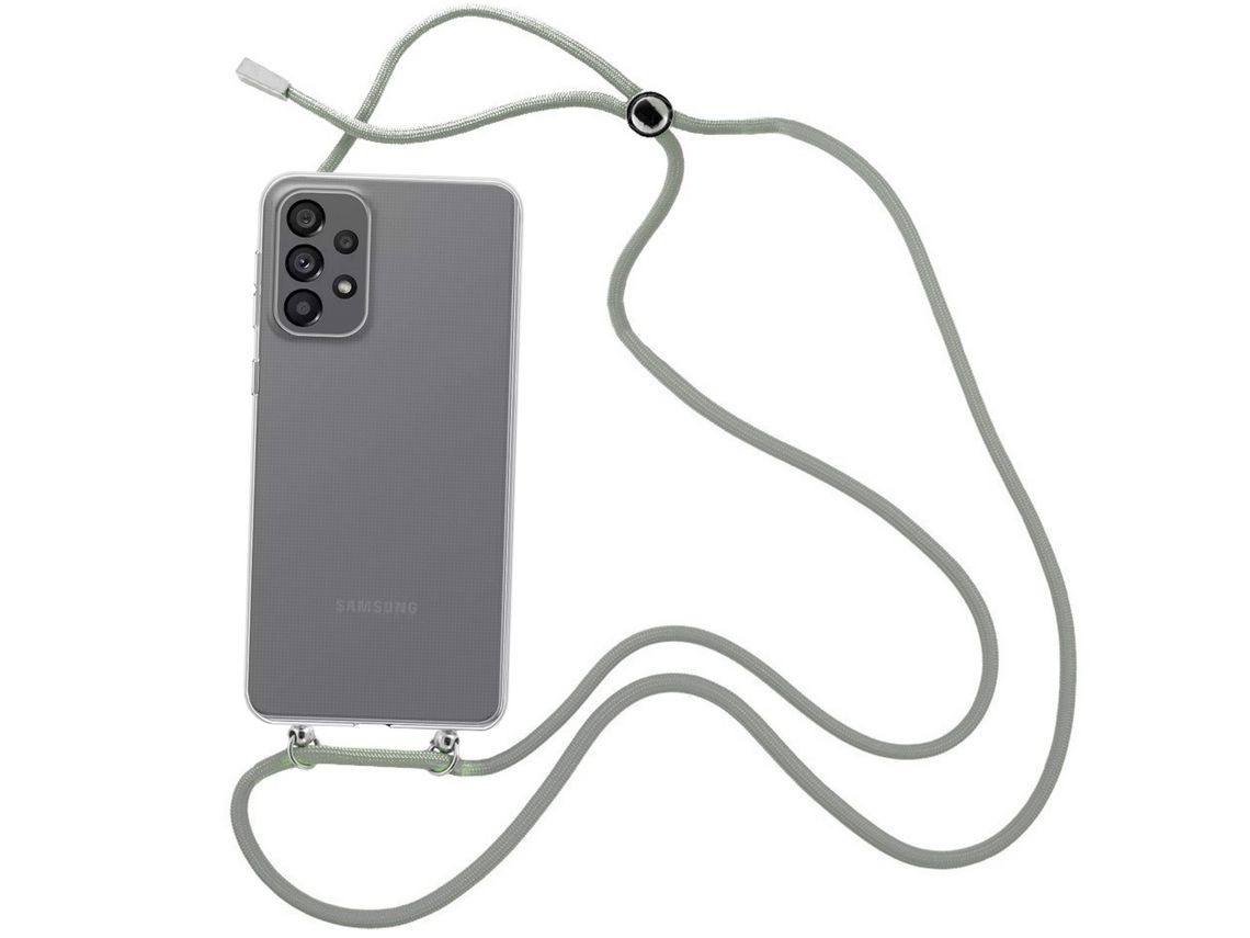 Capa Cristal com fio cordão cinza para Samsung Galaxy A13 4G