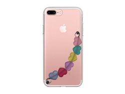 Capa Cristal com suporte corações para iPhone 8 Plus