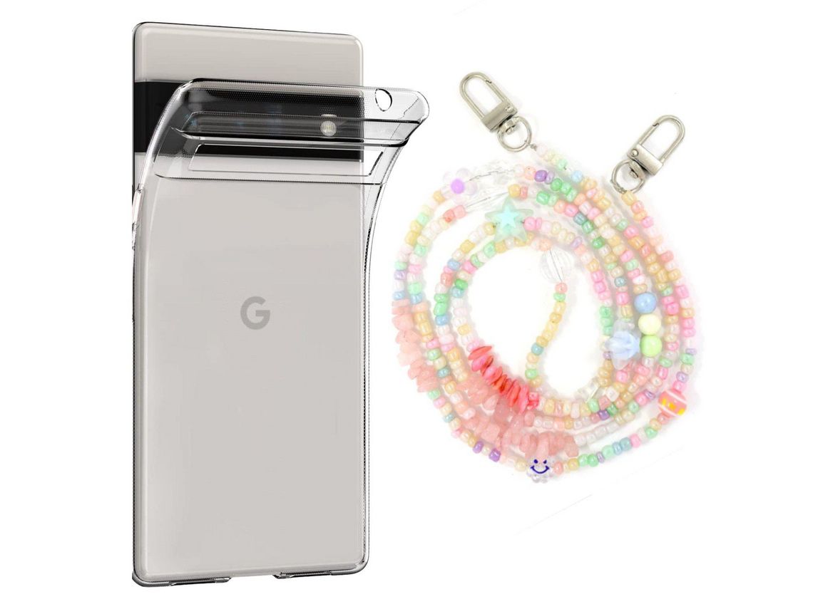 Capa Cristal com fio Missanga baby para Google Pixel 6 Pro