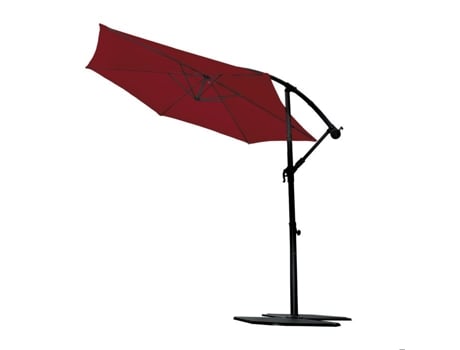 Parasol Ø 3 M Mate Deslocado Com Manivela Bordeaux 3 M Imagin