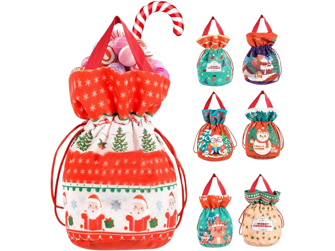Conjunto Com 7 De Presente De Natal Tecido, Para Presentes Para Ocasiõ