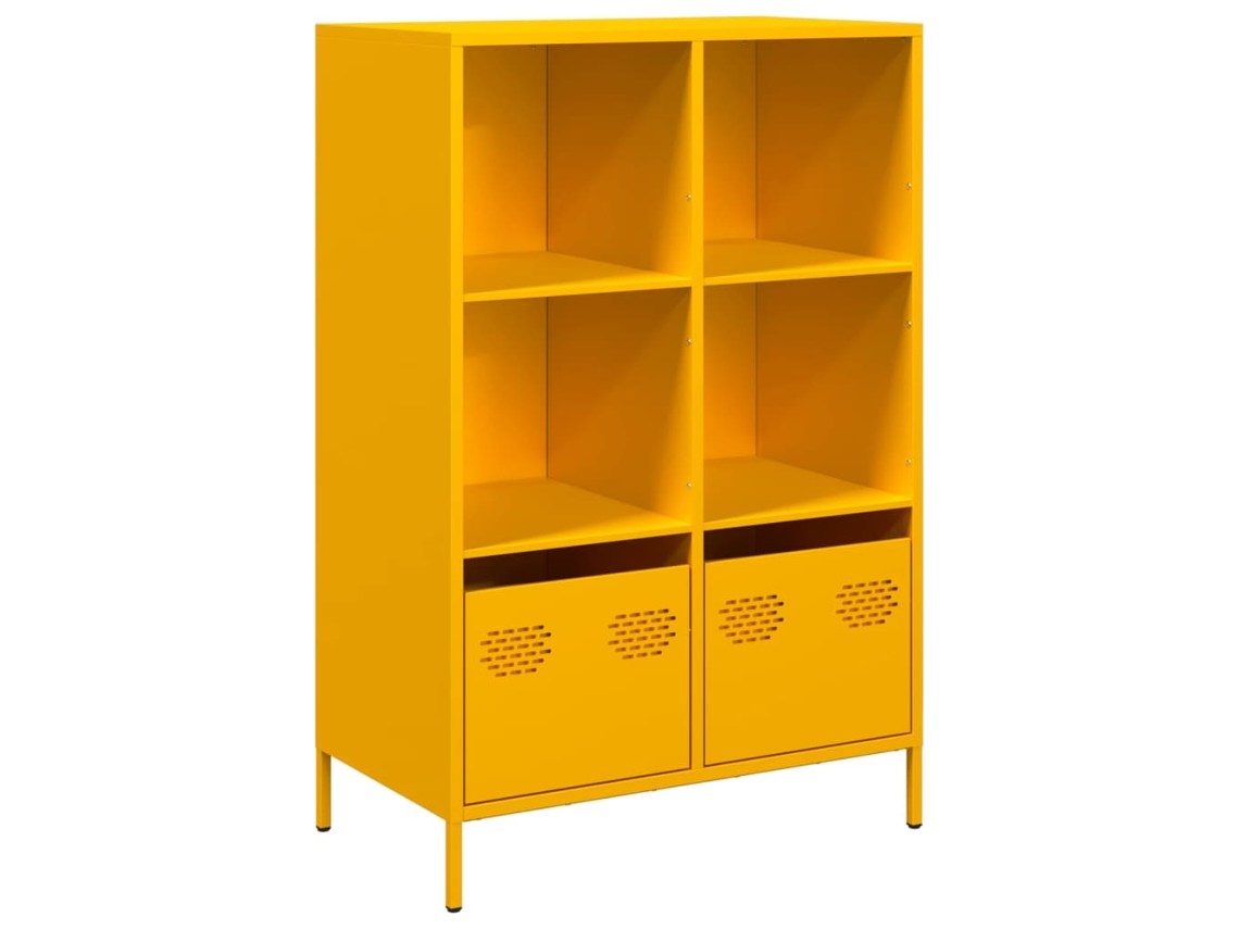 Móbile Alto 68x39x103,5 Cm Aço Amarelo Mostarda MAISON EXCLUSIVE