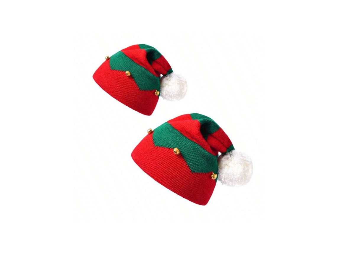 Novo Chapéu De Natal Com Sino E Bola, Para Homens E Mulheres, Família, Acolhedor De Tricô De Lã Igvtrade (1 Adulto 1 Bebê)