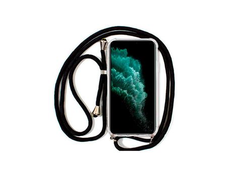 Capa iPhone 11 Pro híbrida com protetor de câmara deslizante com Cordão Preto