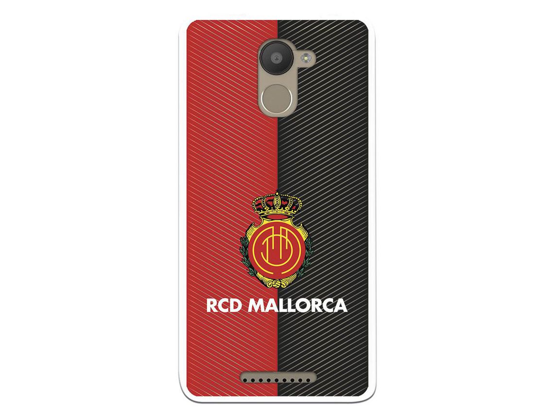 Capa para Bq Aquaris U Plus do Mallorca Rcd Mallorca Diagonales Transparente - Licença Oficial Rcd Mallorca