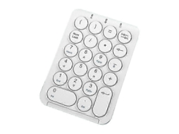 Teclado Numérico Sem Fio Bluetooth Com Teclas Redondas, 22 Teclas Recarregáveis ​​ Everley891 (branco)